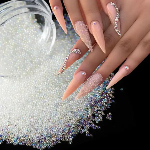 Caviar Beads Design Nail Extension Designs

