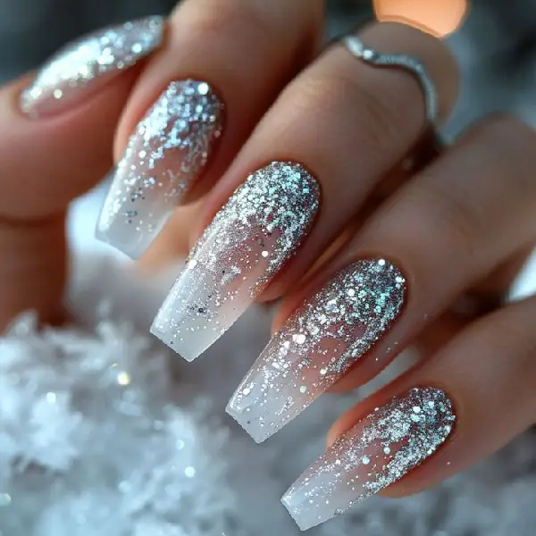 Glitter Nails Nail Extension Designs

