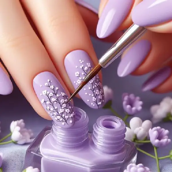 floral art Nail Extension Designs

