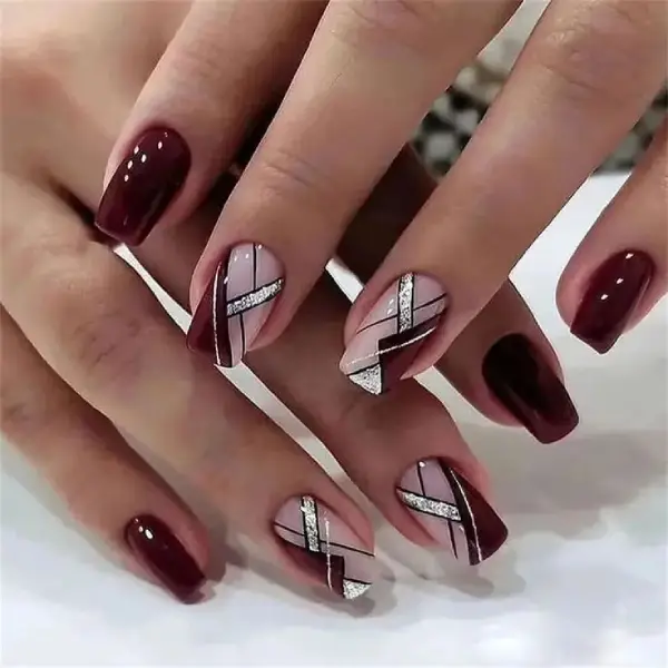 Geometric Nail Art Nail Extension Designs

